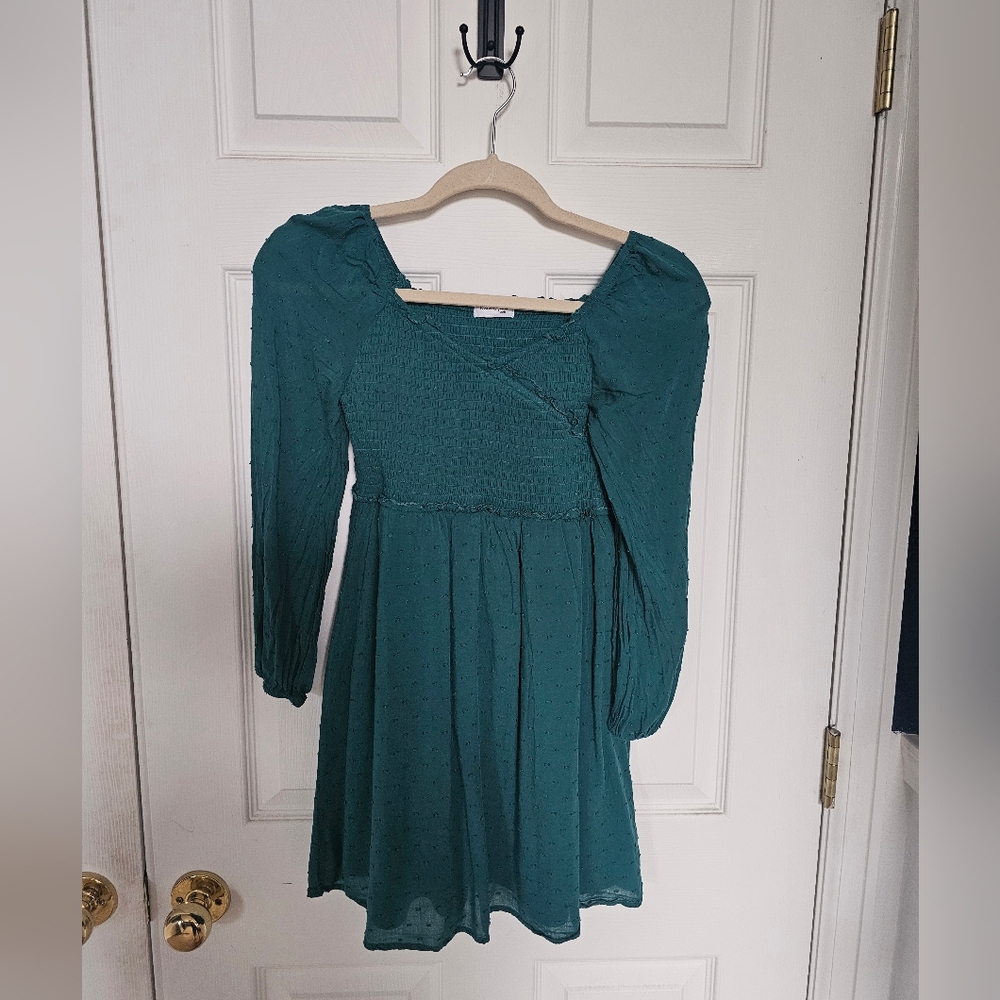 Girls Teal Casual Dress